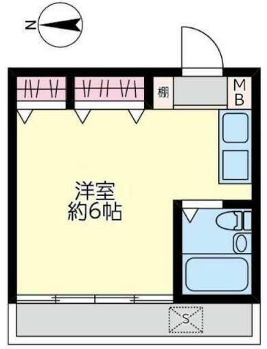 タプラ下荻野(ワンルーム/2階)の間取り写真