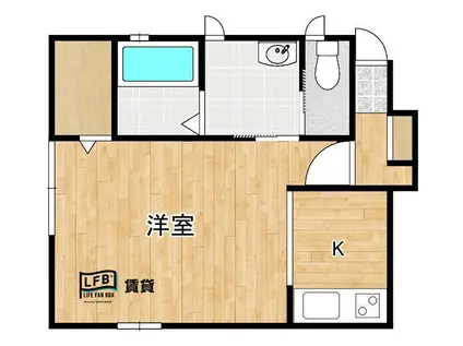 Y・Kベルリード八幡馬場(1K/1階)の間取り写真