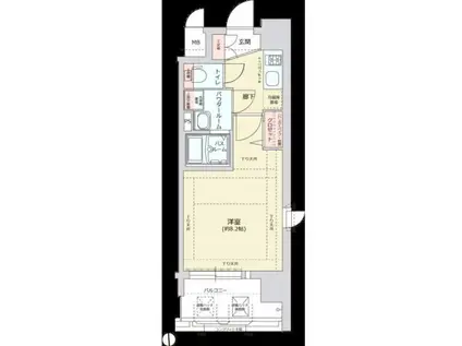 グランカリテ日本橋(1K/8階)の間取り写真