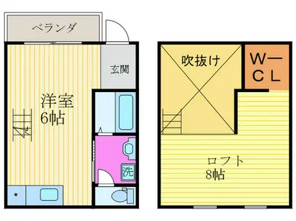 フォレスト山崎(ワンルーム/3階)の間取り写真
