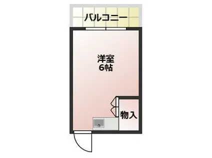 ペーパーハウス(ワンルーム/2階)の間取り写真