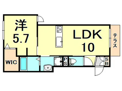 LUAHOANO(1LDK/1階)の間取り写真