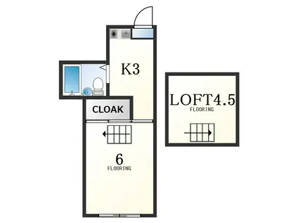 セフィール幸(1K/2階)の間取り写真
