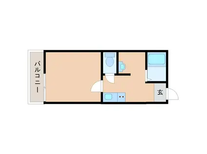 シエスタ(1K/2階)の間取り写真