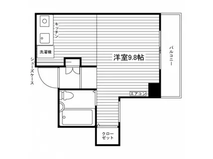 ヴィットリアマツワ(ワンルーム/4階)の間取り写真
