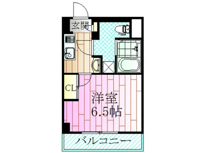 ジェノヴィア南行徳スカイガーデン(1K/1階)の間取り写真