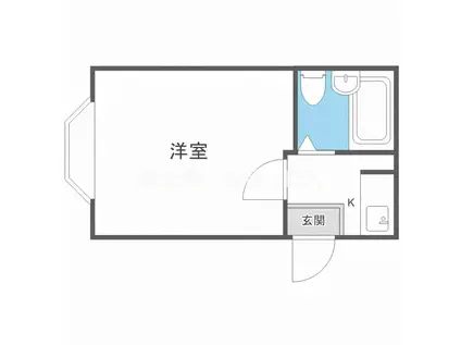 パレ都島(1K/6階)の間取り写真