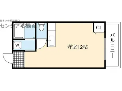 メゾンドセイキ(ワンルーム/4階)の間取り写真