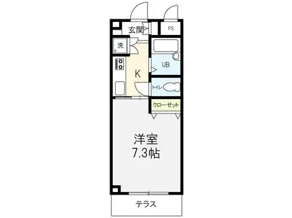 TANAKAHOUSE(1K/2階)の間取り写真