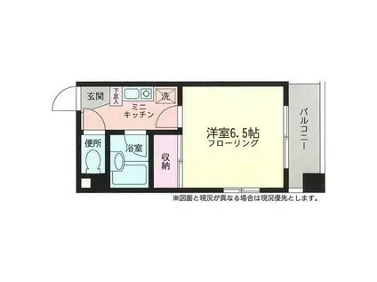 ラ・ルーン茅ヶ崎(1K/3階)の間取り写真