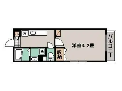 MIRACOLO(1K/5階)の間取り写真