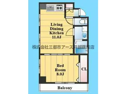 中村ビル(1LDK/4階)の間取り写真