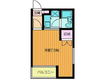 メゾン行徳(1K/3階)の間取り写真