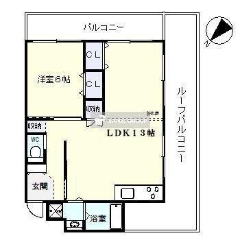 レヂオンス新所沢(1LDK/3階)の間取り写真