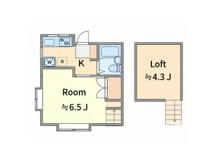 ハイツベラ(1K/2階)の間取り写真