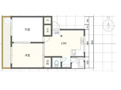 クレベール武蔵小金井(2LDK/3階)の間取り写真