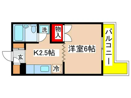 グリーンヒル三田5(1K/3階)の間取り写真