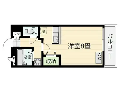 小松原レジデンス(ワンルーム/8階)の間取り写真