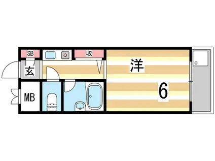 ラピート大蔵II(ワンルーム/5階)の間取り写真