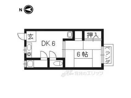 ハイツストーク(1DK/2階)の間取り写真