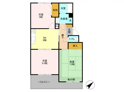 セントラルパレス(3DK/3階)の間取り写真