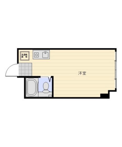 メゾン香川(ワンルーム/2階)の間取り写真