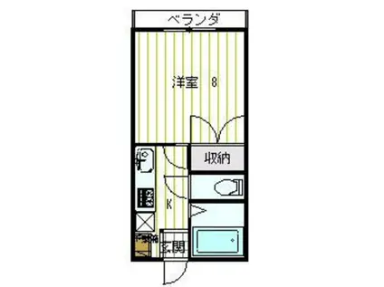 荒井マンション(1K/2階)の間取り写真
