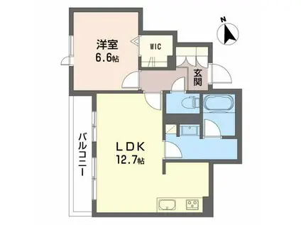 ソピア祇園(1LDK/2階)の間取り写真