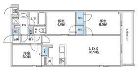 SーRESIDENCE富士見ヶ丘AFFORD(2SLDK/1階)の間取り写真