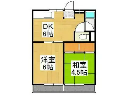 プロスペリーテ西古松 B棟(2DK/1階)の間取り写真