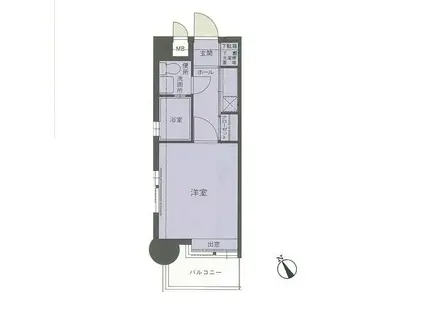 エステートモア博多駅南(1K/3階)の間取り写真