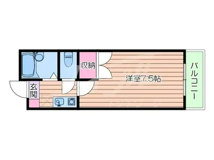 モアクレスト(1K/3階)の間取り写真