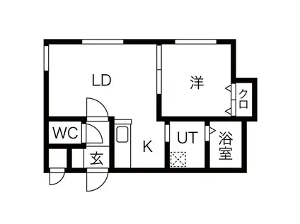 MTガーデンノース III(1LDK/2階)の間取り写真