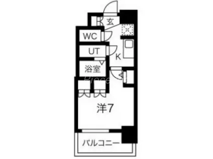 アルティザ淡路駅東(1K/5階)の間取り写真