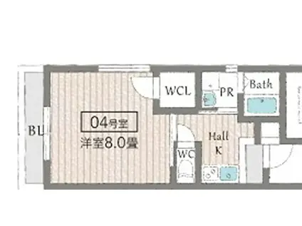 リアコート枚方(1K/3階)の間取り写真