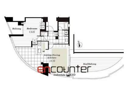 THE CONOE(1LDK/11階)の間取り写真