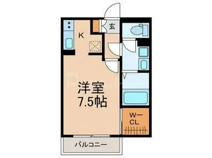 L CHANCE壱番館(1K/1階)の間取り写真