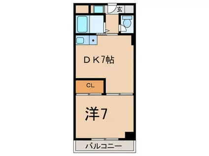 CASA NOAH 八事(1DK/3階)の間取り写真
