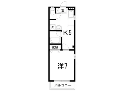 メゾンひな野(1K/3階)の間取り写真