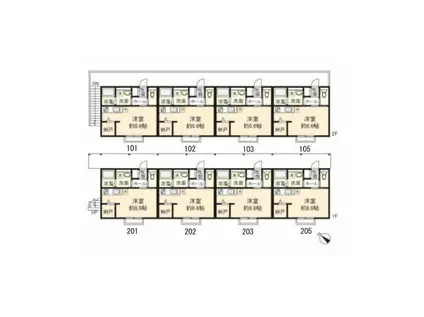 クレセールKII(ワンルーム/1階)の間取り写真