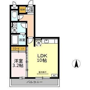 メゾンエスターブレ(1LDK/3階)の間取り写真