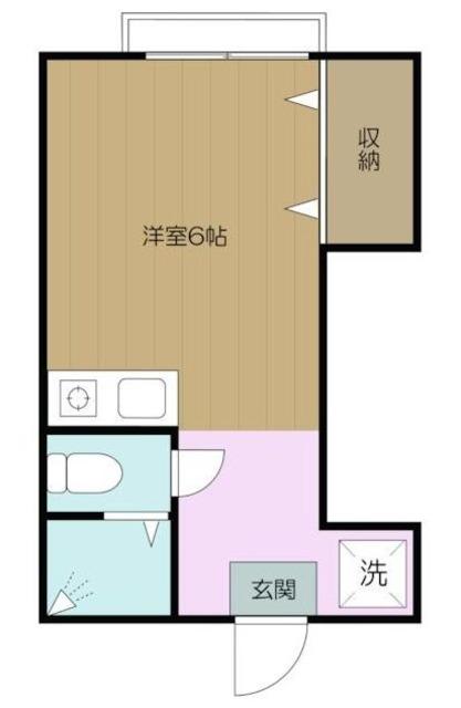 カーサフェリオ(ワンルーム/2階)の間取り写真