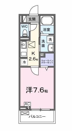 シェーネ(1K/2階)の間取り写真
