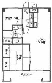 エステートピア香呂(2LDK/3階)の間取り写真