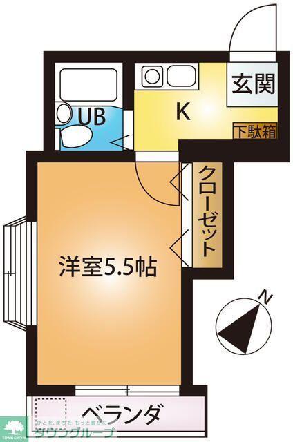 シェモア上福岡(1K/1階)の間取り写真