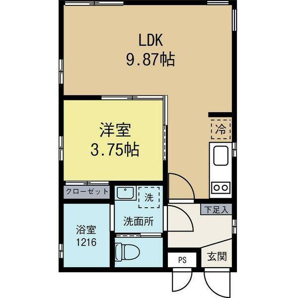 LE GIOIE名駅(1LDK/4階)の間取り写真