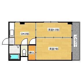 引地ビル(2K/3階)の間取り写真