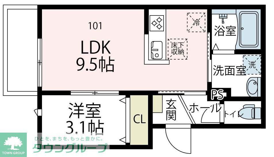 リーベン ハイム(1LDK/1階)の間取り写真