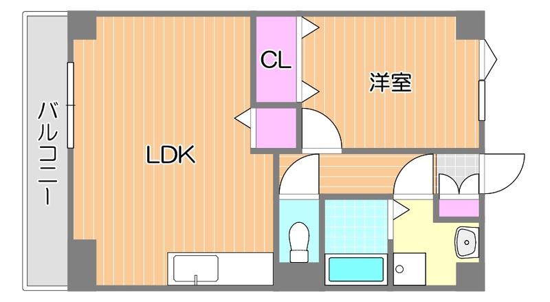 PRESENCE今8丁目(1LDK/2階)の間取り写真