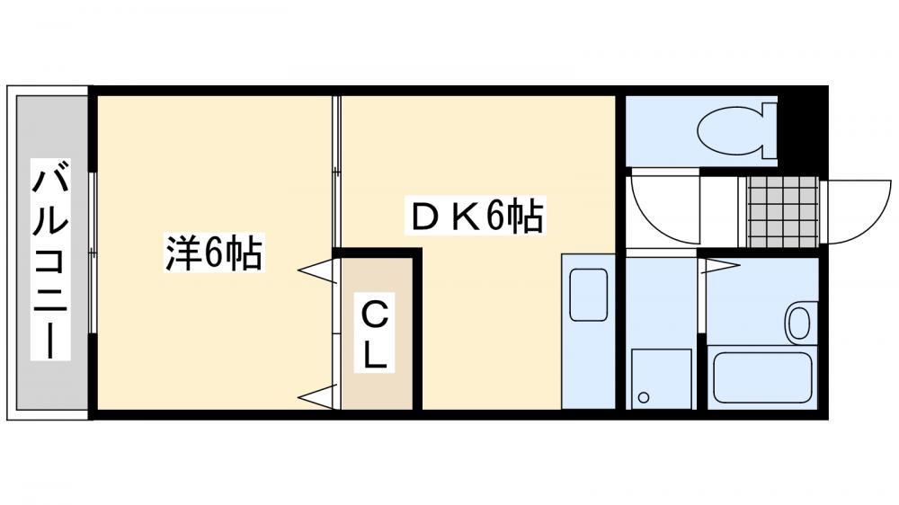 D.ROOMII(1DK/2階)の間取り写真